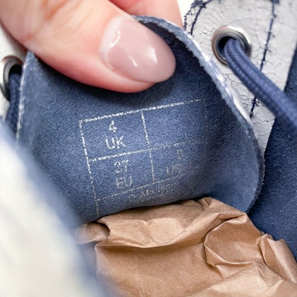 Dr. Martens 1460 Pascal Willow Cristal Blue & White Lace Up Boots Women's Size 6 - Picture 12 of 12